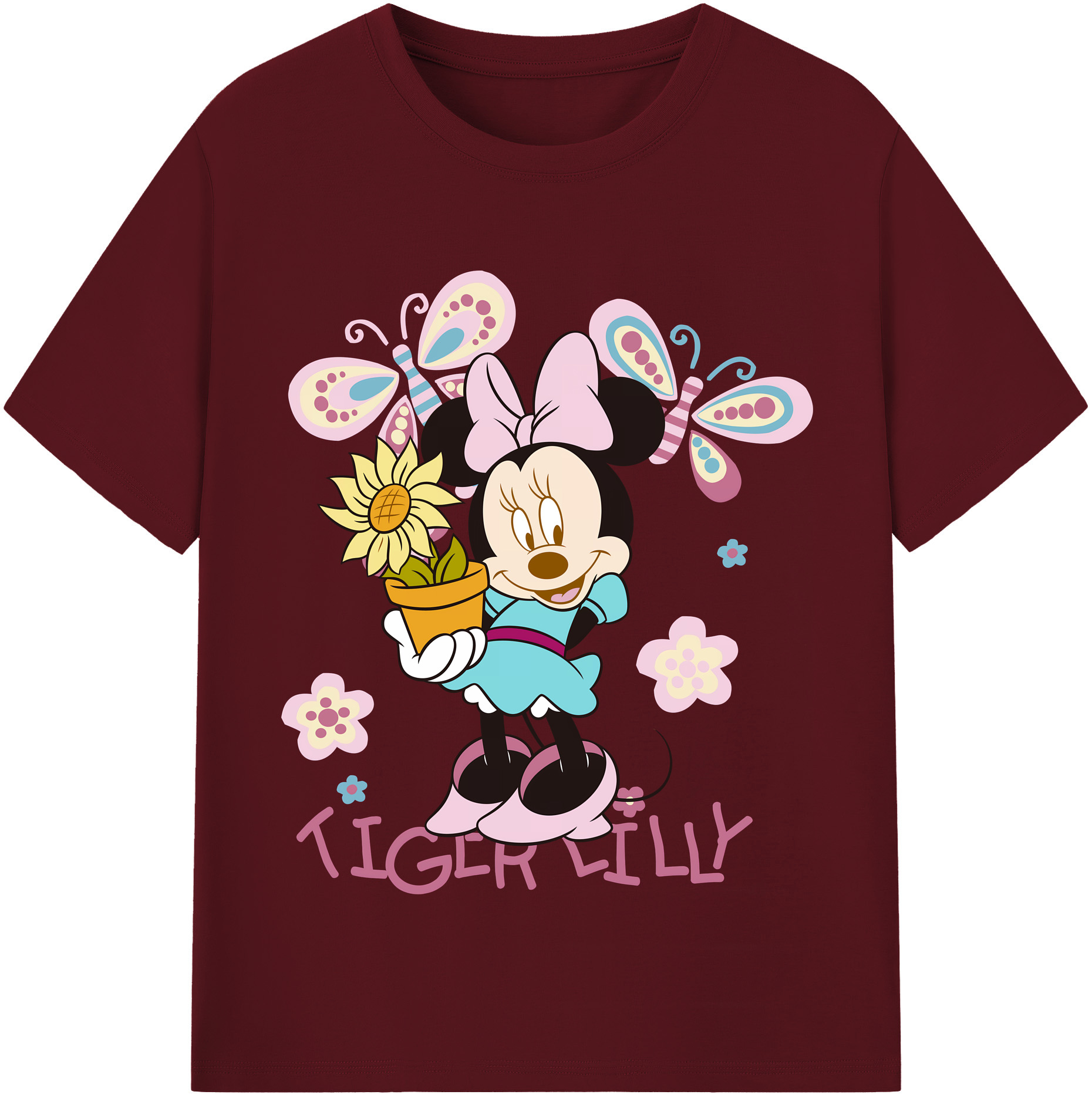 （画像用） ミッキーマウス Mickey Mouse 綿100％半袖Tシャツ（フロントプリント）
